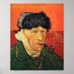 Van Gogh - Selbstportrait mit verbanntem Ohr Poster