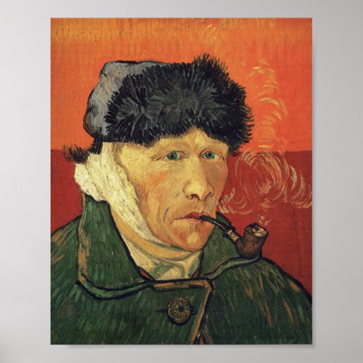 Van Gogh - Selbstportrait mit verbanntem Ohr Poster (Vorne)