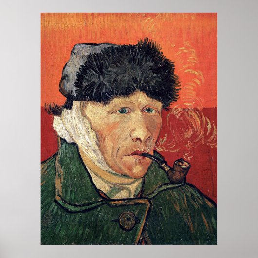 Van Gogh - Selbstportrait mit verbanntem Ohr Poster (Vorne)
