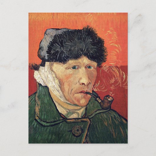 Van Gogh - Selbstportrait mit verbanntem Ohr Postkarte (Vorderseite)