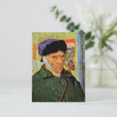 Van Gogh; Selbstportrait mit verbanntem Ohr Postkarte (Stehend Vorderseite)