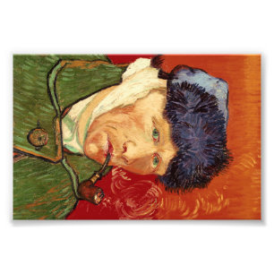 Van Gogh Selbstportrait mit verbanntem Ohr und Roh Fotodruck