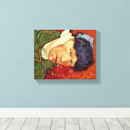 Van Gogh Selbstportrait mit verbanntem Ohr und Roh Leinwanddruck (Insitu (Holzboden))