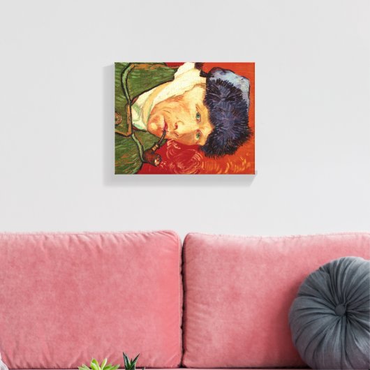 Van Gogh Selbstportrait mit verbanntem Ohr und Roh Leinwanddruck (Insitu (Wohnzimmer))