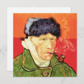 Van Gogh - Selbstportrait mit verbündetem Ohr & Ro Dankeskarte (Vorne/Hinten)