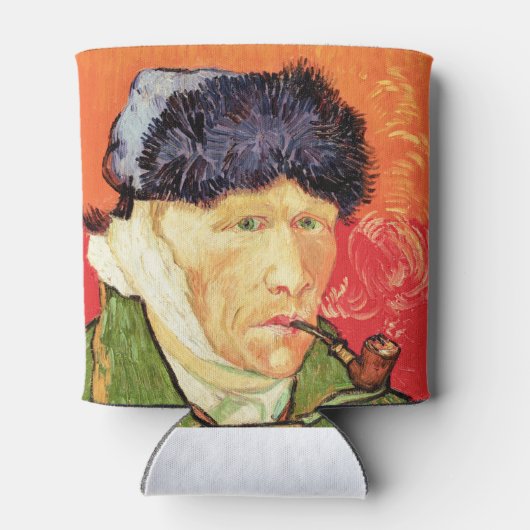 Van Gogh - Selbstportrait mit verbündetem Ohr & Ro Dosenkühler (Rückseite)