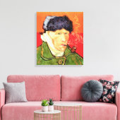 Van Gogh - Selbstportrait mit verbündetem Ohr & Ro Leinwanddruck (Insitu (Wohnzimmer))