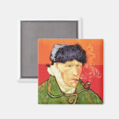 Van Gogh - Selbstportrait mit verbündetem Ohr & Ro Magnet (Vorderseite/Rückseite)