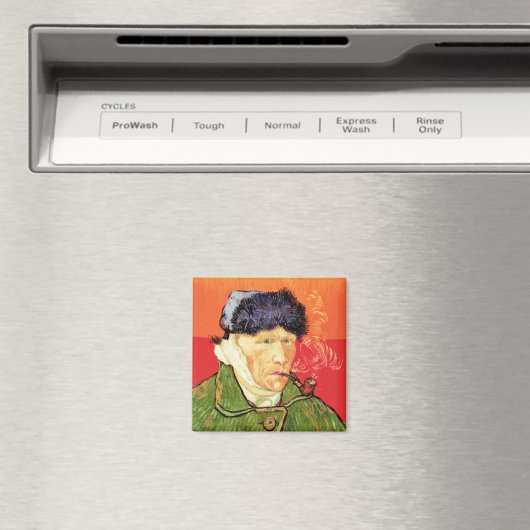 Van Gogh - Selbstportrait mit verbündetem Ohr & Ro Magnet (In Situ (Geschirrspüler))