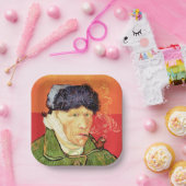 Van Gogh - Selbstportrait mit verbündetem Ohr & Ro Pappteller (Party)