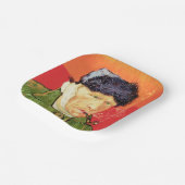 Van Gogh - Selbstportrait mit verbündetem Ohr & Ro Pappteller (Gewinkelt)