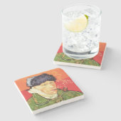 Van Gogh - Selbstportrait mit verbündetem Ohr & Ro Steinuntersetzer (Seitenansicht)