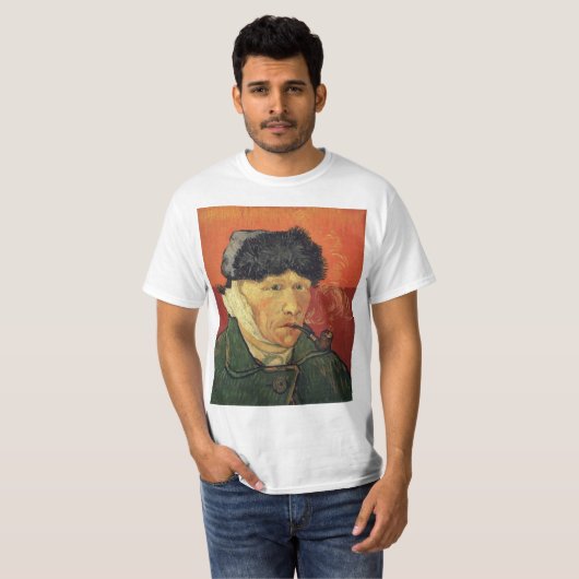 Van Gogh - Selbstportrait mit verbündetem Ohr T-Shirt (Vorne ganz)