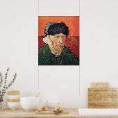 Van Gogh - Selbstportrait mit verbündetem Ohrposte Poster (Küche)
