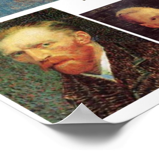 Van Gogh, Selbstportraits, Poster (Ecke)
