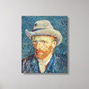 Van Gogh - Selbstporträt mit einem grauen Filzhut Leinwanddruck