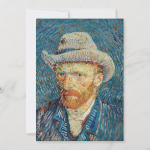 Van Gogh - Selbstporträt mit grauem Filzhut Dankeskarte