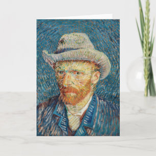 Van Gogh - Selbstporträt mit grauem Filzhut Karte
