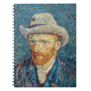 Van Gogh - Selbstporträt mit grauem Filzhut Notizblock