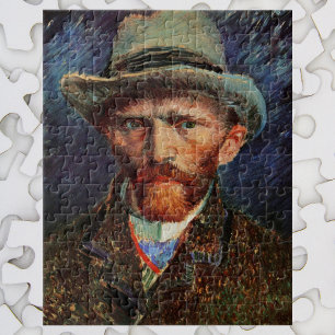 Van Gogh; Selbstporträt mit grauem Filzhut Puzzle