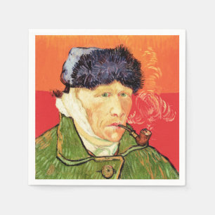Van Gogh - Selbstporträt mit verbundener Ohr und P Serviette