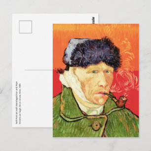 Van Gogh - Selbstporträt mit verbundener Ohren und Postkarte