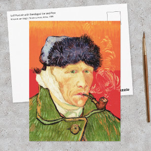 Van Gogh - Selbstporträt mit verbundener Ohren und Postkarte