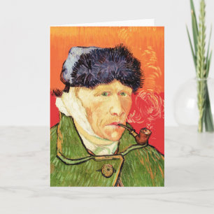 Van Gogh - Selbstporträt mit verbundenerem Ohr und Karte