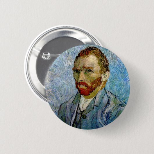 Van Gogh Self Portrait Button (Vorne & Hinten)