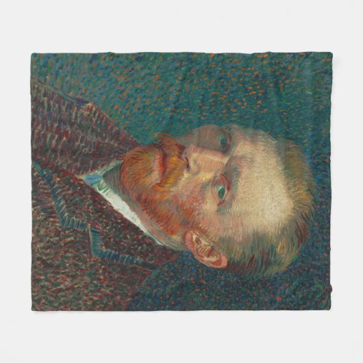 Van Gogh Self Portrait Fleecedecke (Vorderseite (Horizontal))