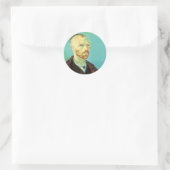 Van Gogh Self Portrait (gewidmet Paul Gauguin) Runder Aufkleber (Tasche)