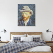 Van Gogh Self Portrait Gray Felt Hat Malerei Art Leinwanddruck (Insitu (Schlafzimmer))