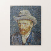 Van Gogh Self Portrait Gray Felt Hat Malerei Art Puzzle (Vertikal)