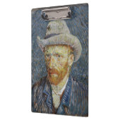 Van Gogh Self Portrait Grey Felt Hat Painting Art Klemmbrett (Links)
