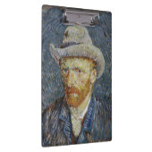 Van Gogh Self Portrait Grey Felt Hat Painting Art Klemmbrett (Rechts)
