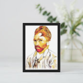Van Gogh Self Portrait - Hair Do Postkarte (Stehend Vorderseite)