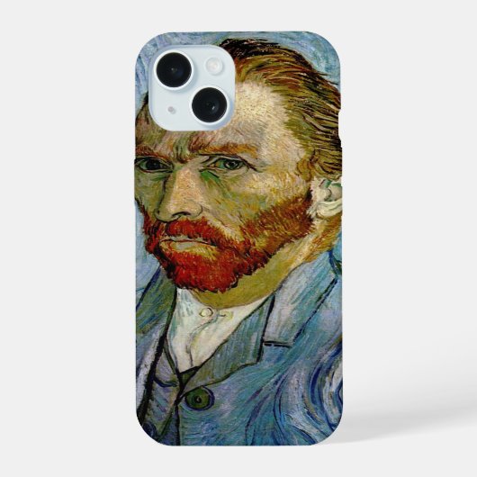 Van Gogh Self Portrait iPhone 15 Hülle (Rückseite)