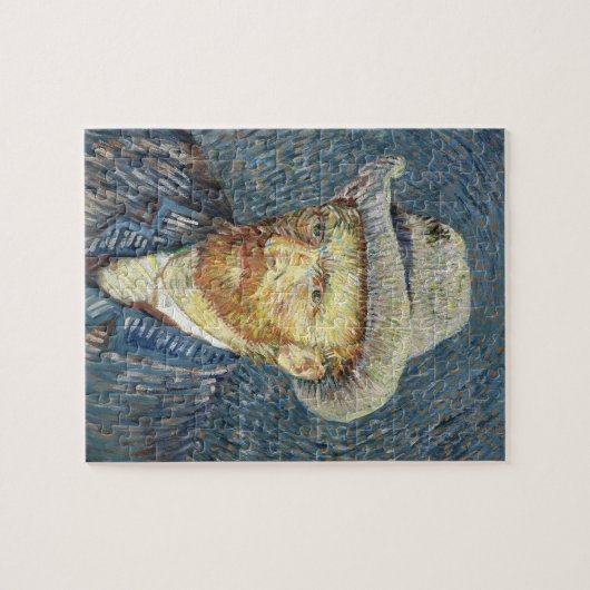 Van Gogh Self Portrait mit grauem Filthut Puzzle (Horizontal)