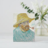 Van Gogh Self Portrait mit Pipe Postcard Postkarte (Stehend Vorderseite)