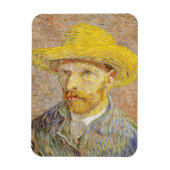 Van Gogh Self Portrait mit Strohhut Magnet (Vertikal)