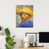 Van Gogh Self Portrait mit Strohhut Poster (Heimbüro)