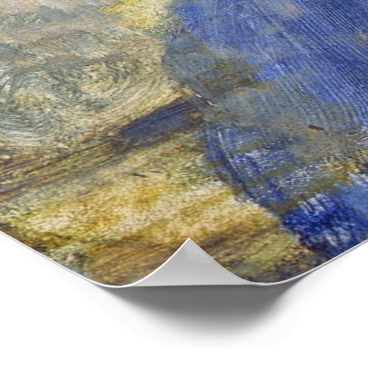 Van Gogh Self Portrait mit Strohhut Poster (Ecke)