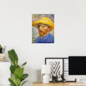 Van Gogh Self Portrait mit Strohhut Poster (Heimbüro)