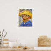 Van Gogh Self Portrait mit Strohhut Poster (Küche)