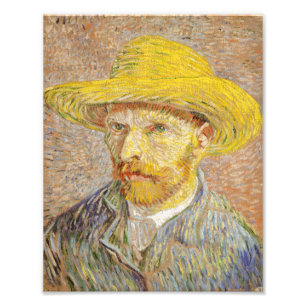 Van Gogh Self Portrait mit Strohhut Print Fotodruck