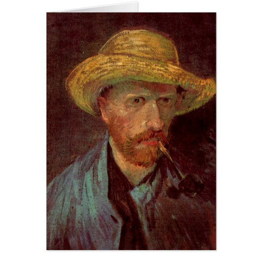 Van Gogh Self Portrait mit Strohhut und Rohr (Vorne)