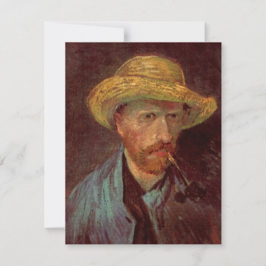 Van Gogh Self Portrait mit Strohhut und Rohr (Vorderseite)