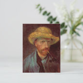 Van Gogh Self Portrait mit Strohhut und Rohr (Stehend Vorderseite)