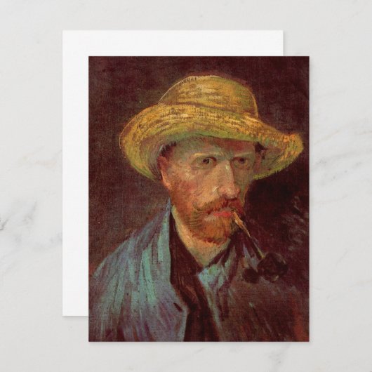 Van Gogh Self Portrait mit Strohhut und Rohr (Vorne/Hinten)