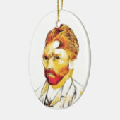 Van Gogh Self Portrait New Hairdo Keramik Ornament (Links)